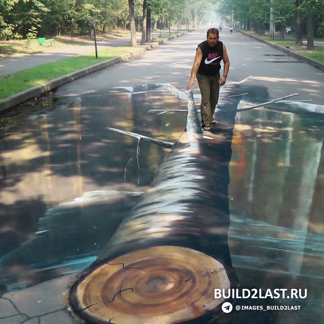 3D иллюстрация, где кажется, что персонаж выходит из стены