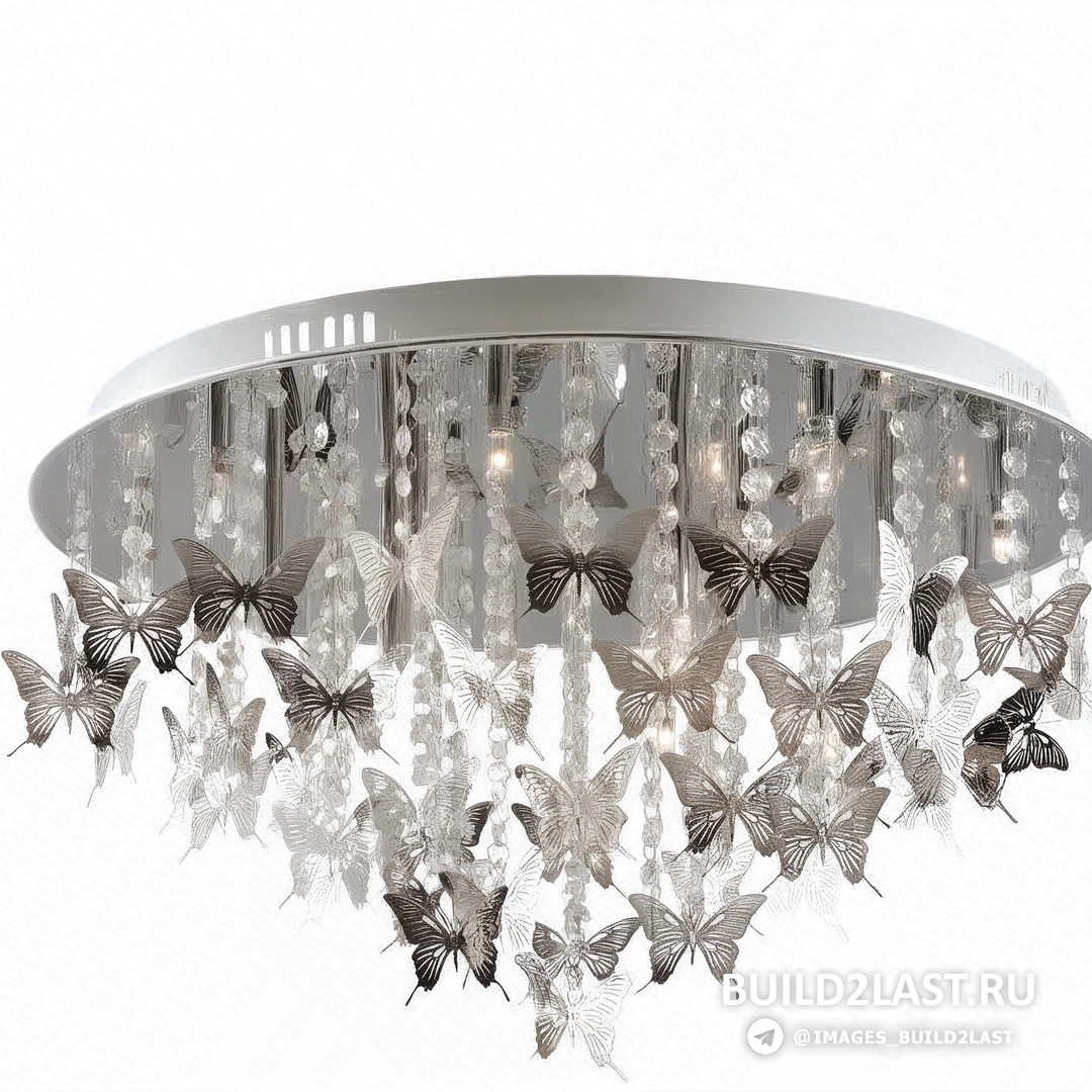 Медная люстра с разноцветным стеклом для детской комнаты