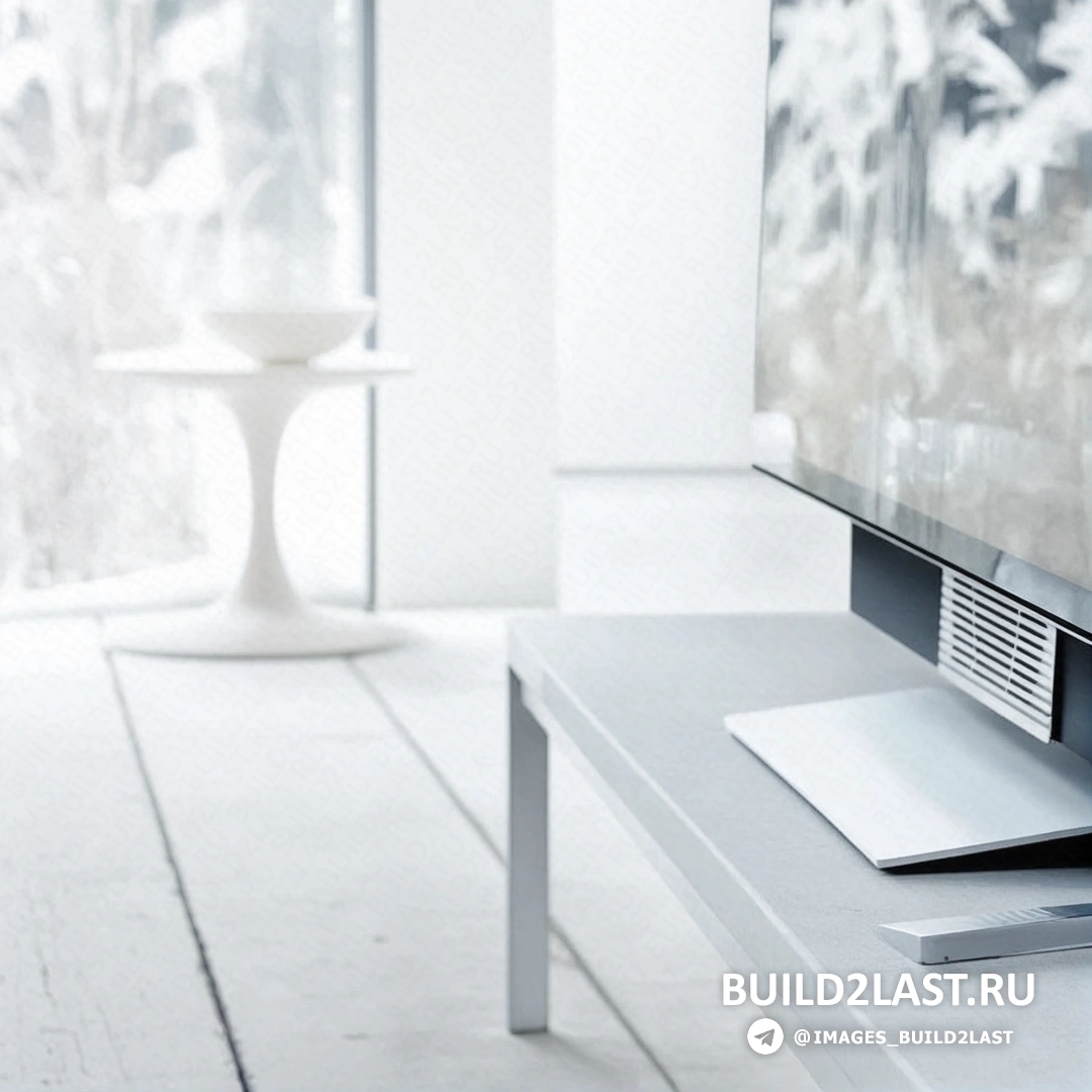 Телевизор BeoVision Avant 85 с поднятым экраном на ножке