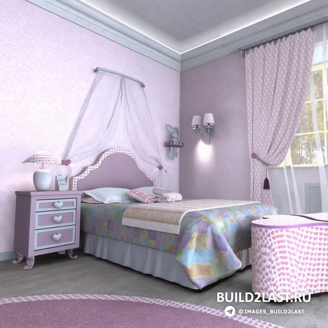 Тема природы в интерьере комнаты девочки с деревянными акцентами и растительностью